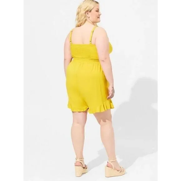 Torrid Challis Tie-Front Romper Sz 3 - Picture 3 of 5